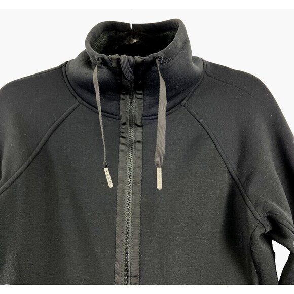 Lululemon Black Fleece-Lined Light Fall Athletic Jacket Women's Size 6 - Picture 3 of 10